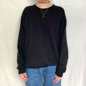 Basic black crewneck sweater